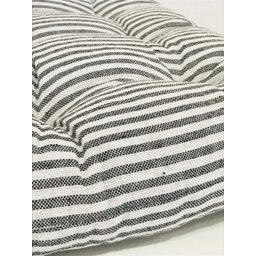 Almofada de Cadeira Futton com Amarração 40x40cm - Listras Preto - 3