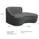 Ver imagem 5 de Kit Divã Recamier Orgânico Marrocos 200cm Lado Direito e 2 Poltronas Amore Linho