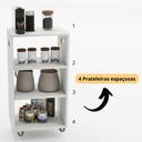 Ver imagem 2 de Carrinho Auxiliar de Café/bar/escritório com Rodinhas - Neca