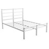 CAMA CASAL CRISTAL FERRO/AÇO COM 3 BARRAS P/ATE 250 KG -SUPER REFORÇADA - HOTEL -POUSADA - BRANCA - 3
