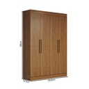 Ver imagem 4 de Guarda-roupa Solteiro Splendore 4 Portas 2 Gavetas 100% Mdf Cinamomo - Panorama Móveis
