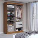 Ver imagem 2 de Guarda-roupa Solteiro Splendore 4 Portas 2 Gavetas 100% Mdf Cinamomo - Panorama Móveis