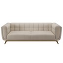 Ver imagem 3 de Sofá 02 Lugares para Sala de Estar Pés em Madeira 180cm Florian M03 Linho Cru- Lyam Decor
