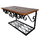 Ver mais imagens de Linda Bancada de Madeira e Ferro Vintage Funcional para Banheiros Libertas Rosas Artesanato Bancada