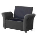 Ver imagem 1 de Recamier Bau Egeo 120x Suede Grafite - Bandiera Decor