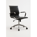 Ver imagem 5 de Kit 6 Cadeiras de Escritório Diretor Eames em Couro - Preta