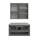 Ver imagem 4 de Conjunto de Banheiro Gabinete com Pia e Espelheira 2 Portas 2 Gavetas 82cm Multimóveis CR10173
