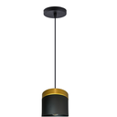 Ver imagem 3 de Pendente Cozinha Quarto Balcão Bancada Moderno Alumínio Bivolt Preto com Dourado