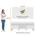Ver imagem 7 de Rack Retrô com Painel e Suporte para TV até 65" Multimóveis Flórida FG3134 Branco/Natural