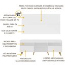Ver imagem 4 de Rack Retrô com Painel e Suporte para TV até 65" Multimóveis Flórida FG3134 Branco/Natural