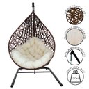 Ver imagem 4 de Cadeira Balanço Ninho Suspenso Gota Tramado com Suporte e Almofada Impermeável Acesse Móveis