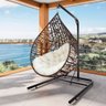 Cadeira Balanço Ninho Suspenso Gota Tramado com Suporte e Almofada Impermeável Acesse Móveis - 1