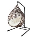 Ver imagem 2 de Cadeira Balanço Ninho Suspenso Gota Tramado com Suporte e Almofada Impermeável Acesse Móveis