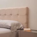 Ver imagem 4 de Cabeceira Casal 140cm X 120cm Estofada Detalhe em Cristais Cor:linho Bege
