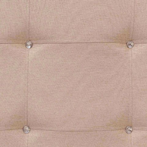 Cabeceira Casal 140cm X 120cm Estofada Detalhe em Cristais Cor:linho Bege