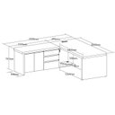 Ver imagem 4 de Mesa Diretor em L com Led 4 Gavetas 2 Portas Tamburato Supreme