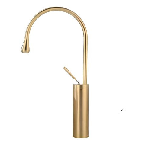 Torneira Para Banheiro Alavanca Monocomando Dourado Alta