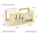Ver imagem 4 de Conjunto Mesa e Cadeira Infantil Montessori Madeira 2 em 1 Cadeira Vira Mesa Cubo Encaixe Criança Md