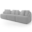 Ver imagem 6 de Sofá 4 Lugares para Sala de Estar Living 294cm Arlo F04 Bouclê Cinza Tc-10049 - Lyam Decor