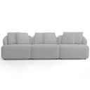 Ver imagem 3 de Sofá 4 Lugares para Sala de Estar Living 294cm Arlo F04 Bouclê Cinza Tc-10049 - Lyam Decor
