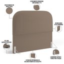 Ver imagem 4 de Cabeceira Cama Box King 195cm Orgânica Lanna W01 Bouclê Bege - Lyam Decor