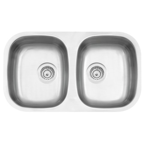 Cuba de Embutir Dupla Tramontina Isis Acetinada 2c 34 Bl Aço Inox 72x40cm (77x45cm) Aço Inox