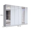 Ver imagem 4 de Guarda-roupa Casal Luxe 2,42 Metros 6 Portas 4 Gavetas com Espelho Branco - Panorama Móveis