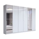 Ver imagem 3 de Guarda-roupa Casal Luxe 2,42 Metros 6 Portas 4 Gavetas com Espelho Branco - Panorama Móveis