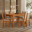 Ver imagem 2 de Mesa de Jantar Bellagio 6 Lugares com Cadeira Clara