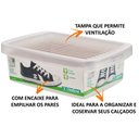 Ver imagem 2 de Caixa Organizadora De Sapatos Tênis Ordene Média Kit C/ 28