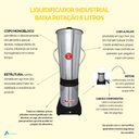 Ver imagem 3 de Liquidificador Industrial Baixa Rotação 8 Litros Vitalex Lqi-08