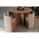 Ver imagem 4 de Kit 4 Cadeiras Sala Jantar 4CAD800 4 Un Walnut Fosco/Suede Caramelo - Kappesberg