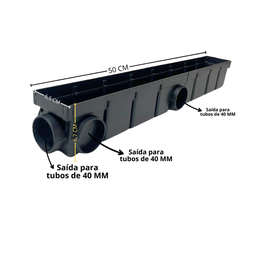 Ralo Externo Quintal 6x50 Inox 304 Quadrangular Cocho Preto - 2