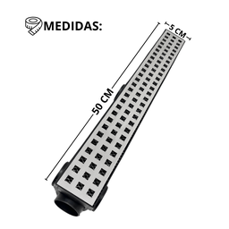 Ralo Externo Quintal 6x50 Inox 304 Quadrangular Cocho Preto - 5