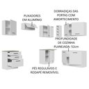 Ver imagem 5 de Armário de Cozinha Completa de Canto 399cm Branco Agata Madesa 02