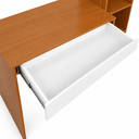 Ver imagem 4 de Escrivaninha com 3 Prateleiras 1 Gaveta 1 Porta Ágata Home Office - Branco/Cinamomo