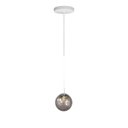 Ver imagem 4 de Lustre Pendente On Ly - Branco com Globo de Vidro Fumê