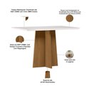 Ver imagem 3 de Mesa de Jantar 4 Lugares Retangular 120cm Tampo MDF com Vidro Miraz N01 Ypê Off White - Lyam Decor