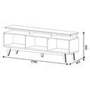 Ver imagem 4 de Rack Bancada Classic 3 Gavetas com Nicho 2.2 Off White Nature - Imcal