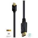 Ver imagem 1 de Cabo Displayport X Mini Displayport Ultra Hd 60hz 2 Metros Dpmdp13-2