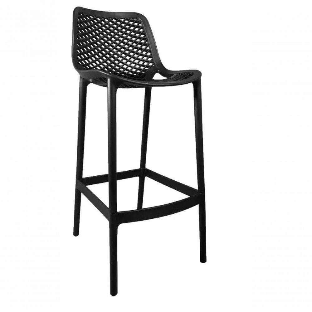 Cadeira Banqueta Alta Plastico com Encosto Oficial Safira Kit 2 ...