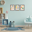 Ver imagem 1 de Quadro Decorativo Infantil Animais Para Criança Bebê Promo:Colorido