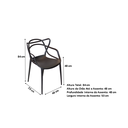 Ver imagem 4 de Kit com 6 Cadeira Allegra Masters 100% Polipropileno Preta