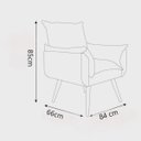 Ver imagem 2 de Kit 02 Poltrona Decorativa Opala Suede Bege - Pandora Decor