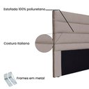 Ver imagem 5 de Cabeceira Casal Queen Vera 160cm para Cama Box Estrutura Mdf-mdp Linho Rústico Areia Loja Sheep