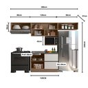 Ver imagem 2 de Cozinha Moderna Etna com Basculantes 280cm 4 Peças Poliman Móveis