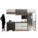 Ver imagem 3 de Cozinha Moderna Etna com Basculantes 280cm 4 Peças Poliman Móveis