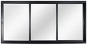 Ver imagem 1 de Vitro de Aluminio 3 Folhas Móveis sem Grade Linha Modular:1,00 X 1,50/preto
