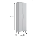 Ver imagem 2 de Multiuso Goiânia 2 Portas Kaiki Móveis - Branco