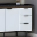 Ver imagem 3 de Gabinete Cozinha 3 Gavetas Armário 100% Mdf Multiuso 174cm: Rustico/branco